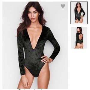 Victoria’s Secret velvet plunge bodysuit